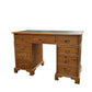 Vintage rustic Pine writing office pedestal desk