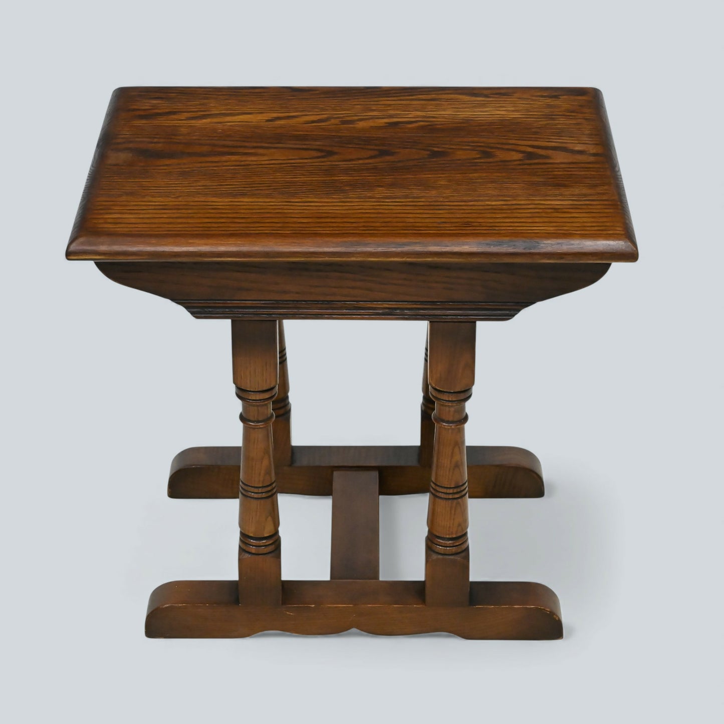Old Charm Side Table Solid Oak Tapered Ring Turned Legs Sturdy FREE UK Delivery. SBR11012/0310E