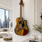 Patchwork Animal Skins Design Fender Electro Acoustic Guitar