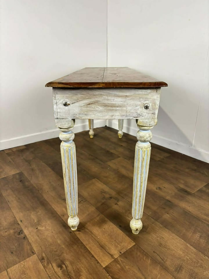 Reproduction French Country Style Acacia Wood Console Table