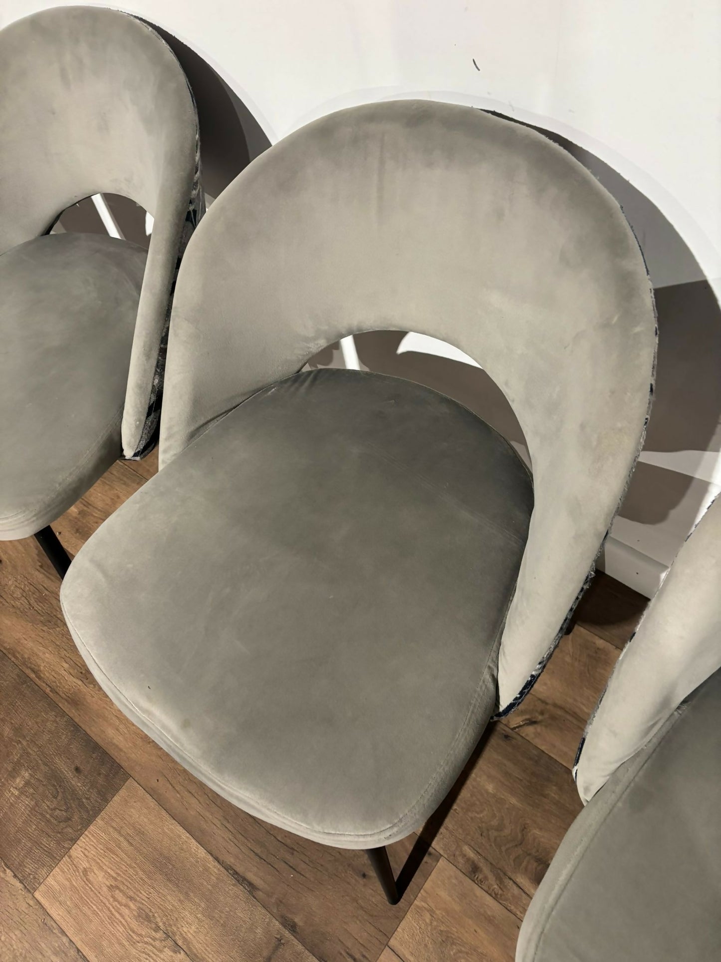 Four Contemporary Upholstered Dining Chairs2