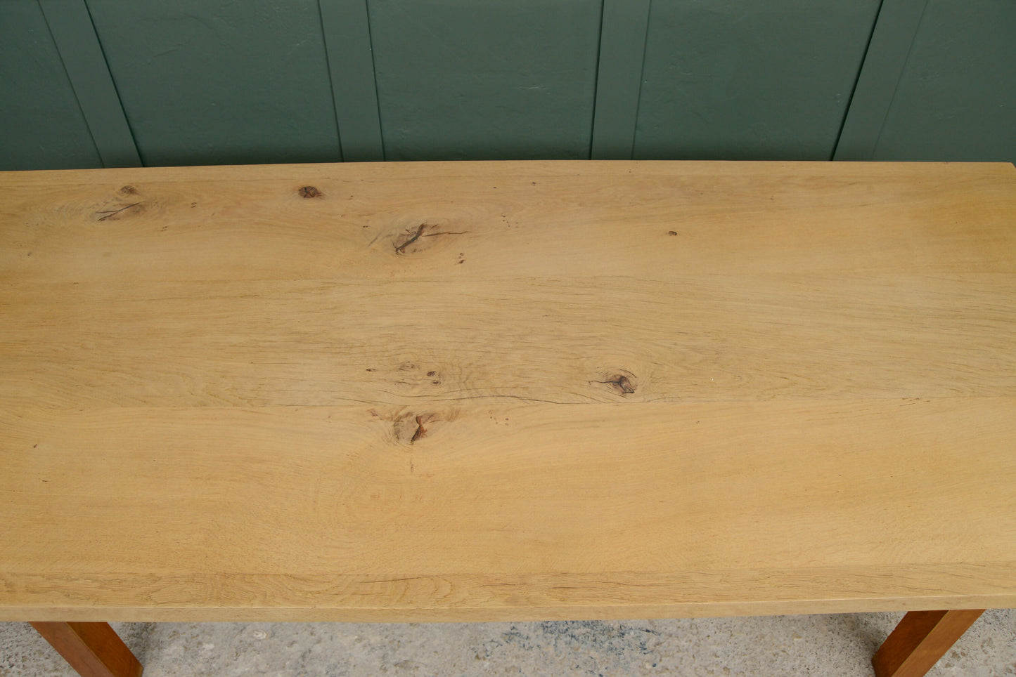 Handmade Solid Oak Dining Table - Almost 7 Foot - Washed Oak