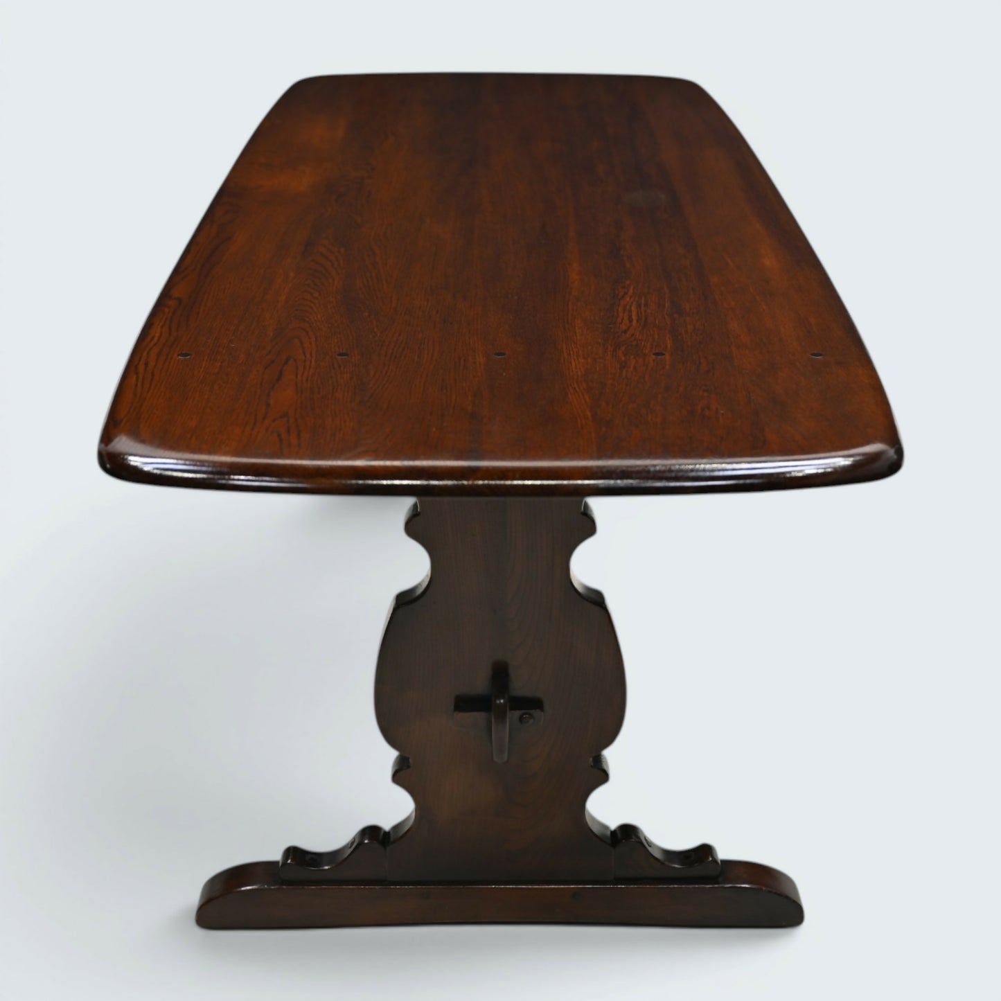 Ercol Elm Dining Table Plank Top Retro Traditional Dark Finish *FREE UK Delivery