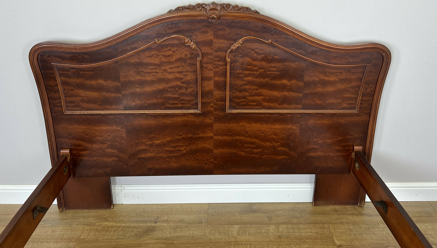 Bed Vintage French Louis XVI King Size Bed Frame Carved Headboard LOT 6403