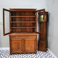 Victorian Mahogany Glazed Bookcase Kitchen Cupboard Display Cabinet