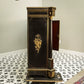 Antique Ebonised Black and Gilt Brass Credenza 19th Century with Porcelain Plaques
