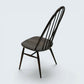 4 Ercol Dining Chairs Quaker Bow Back Retro Vintage Dark Finish FREE UK Delivery