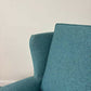 Contemporary Teal Wing Back Armchair