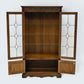 Old Charm Display Cabinet 3 Glass Shelves Tudor Cupboard #2155 FREE UK Delivery