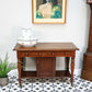 Victorian Mahogany Antique Side Table Wash Stand on Castors