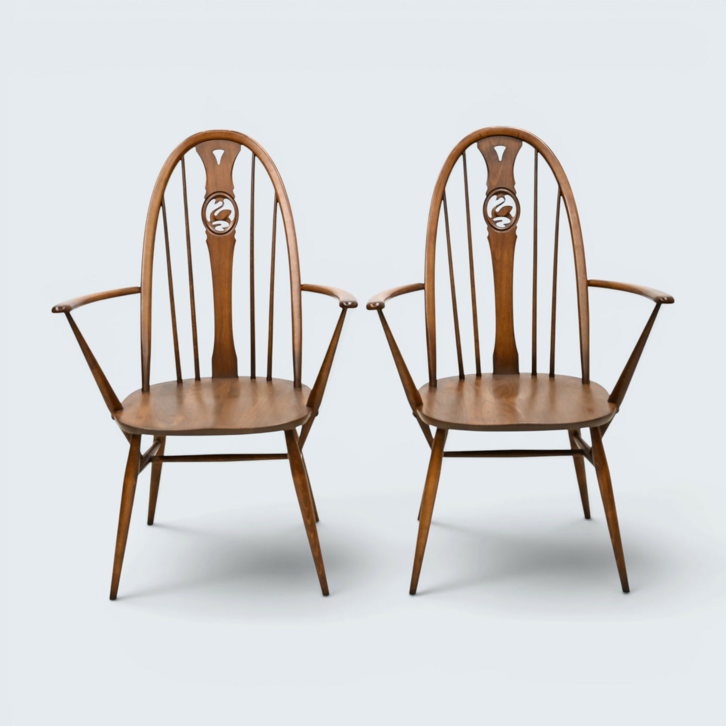 4 Ercol Swan Bow Back Dining Chairs Windsor Bow Golden Dawn FREE UK Delivery*