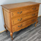 Chest of Drawers Vintage French Louis Oak with 3 Drawers Carved Cabinet LOT 4468