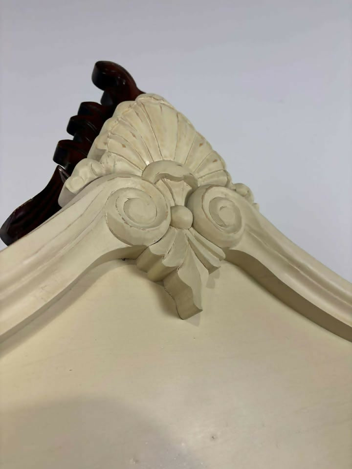 Reproduction Ornate Cream Coloured Wall Mirror