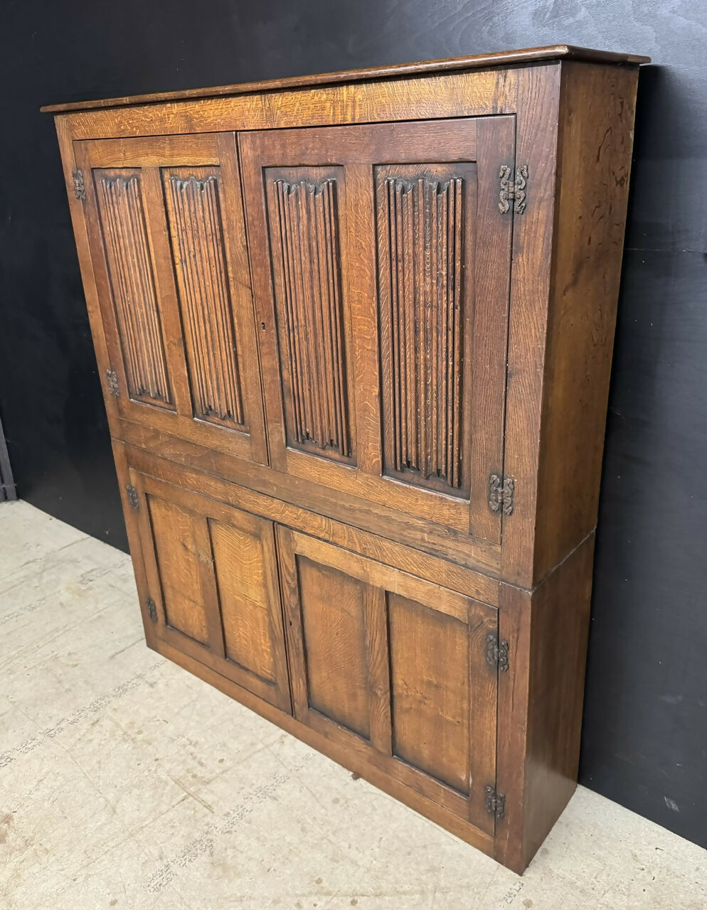 Narrow Oak Hall Cupboard