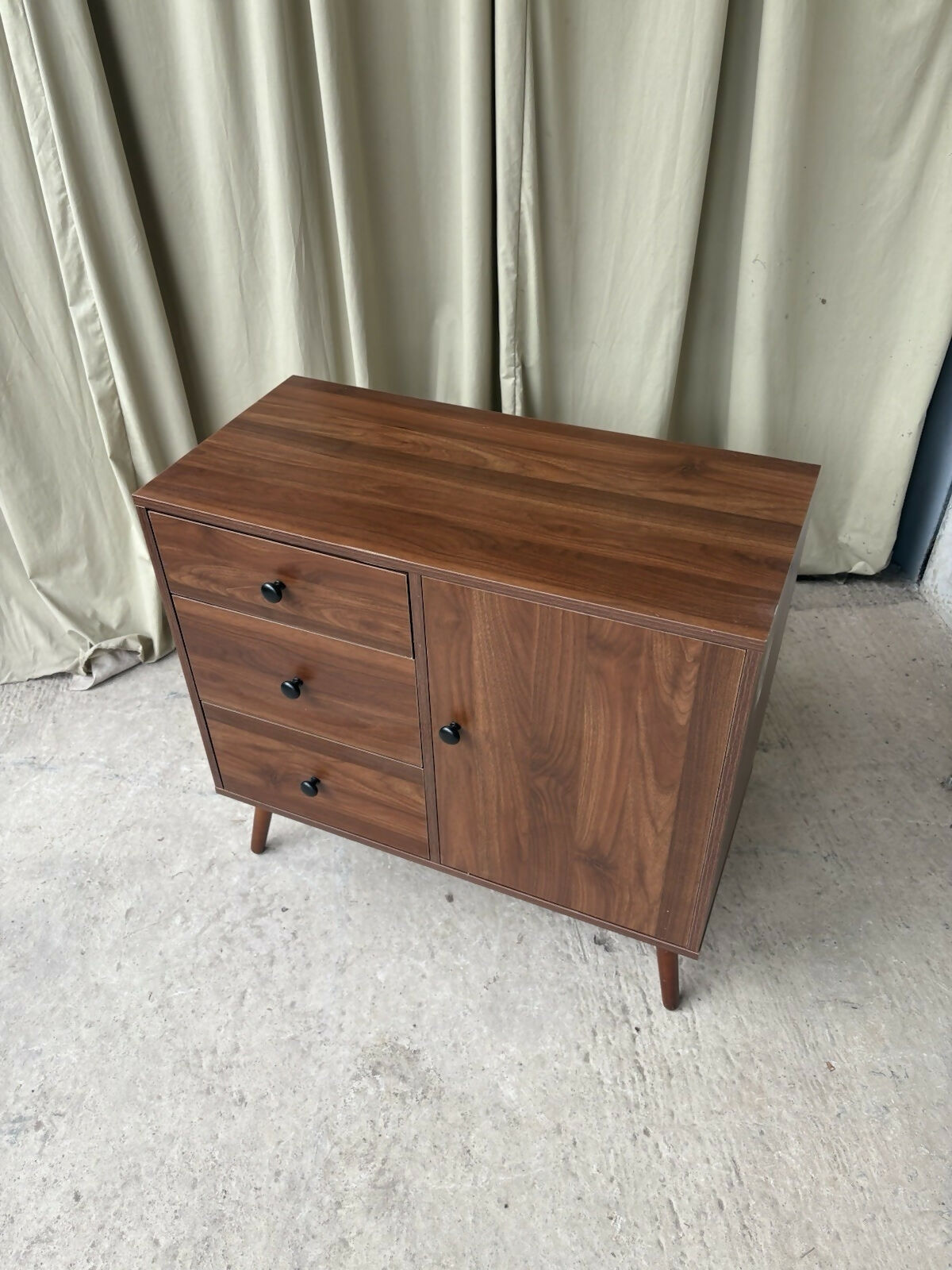 Vintage Mid Century Modernist Style Compact Sideboard Cupboard Danish Design R1156