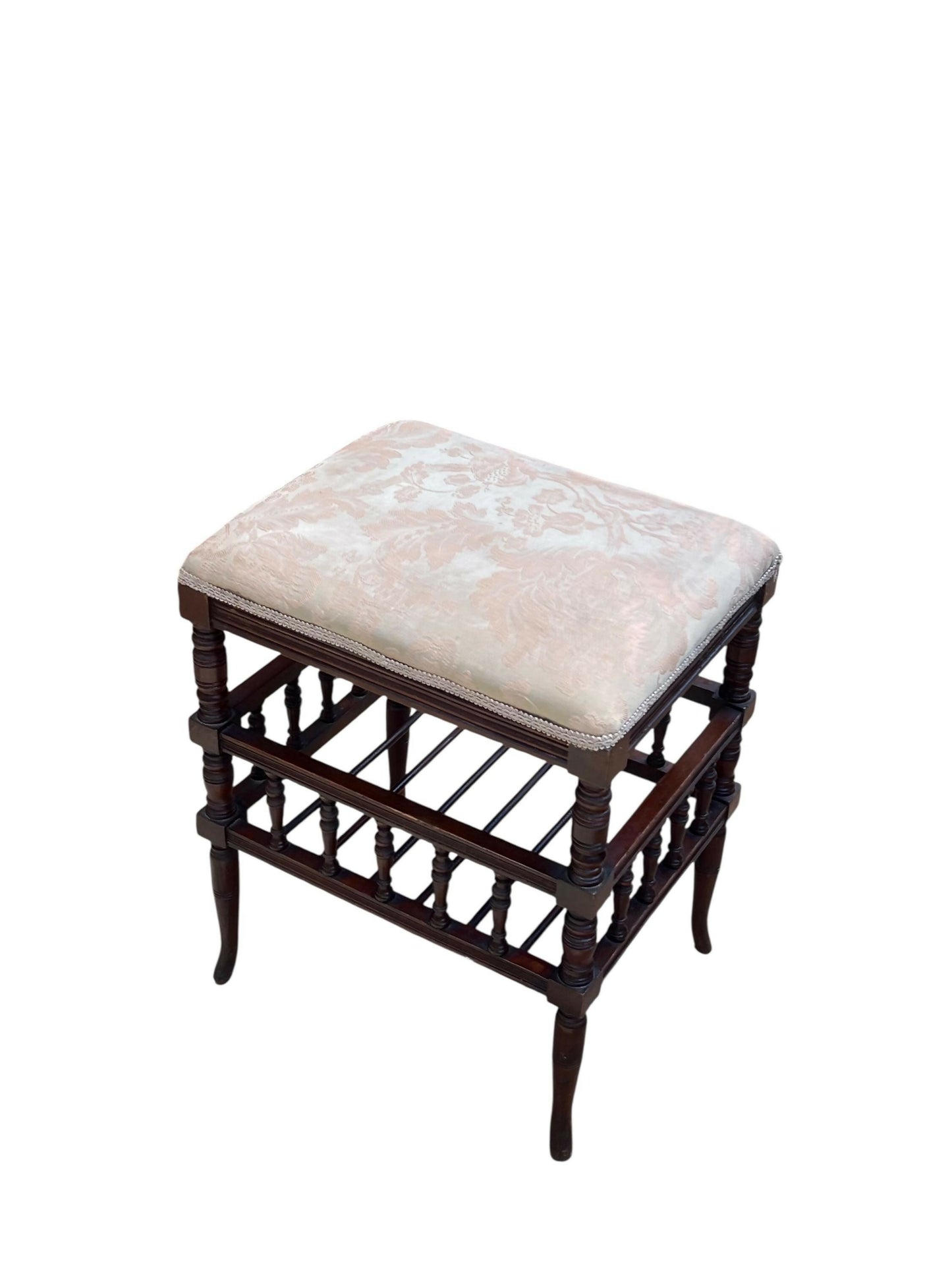 Antique Mahogany late Victorian spindle stool