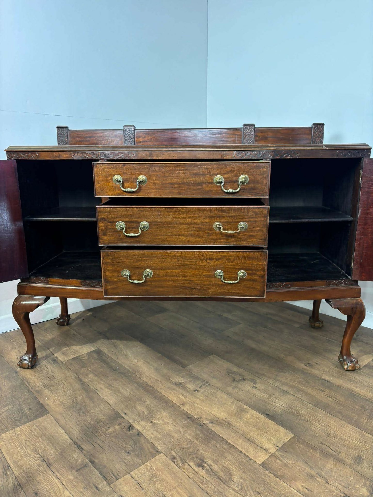 Edwardian Mahogany Bow Front Sideboard