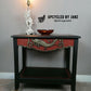 Chinese Inspired Console or Hall Table with Carved Carp