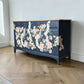 Vintage Stag minstrel navy blue chinoisorie sideboard