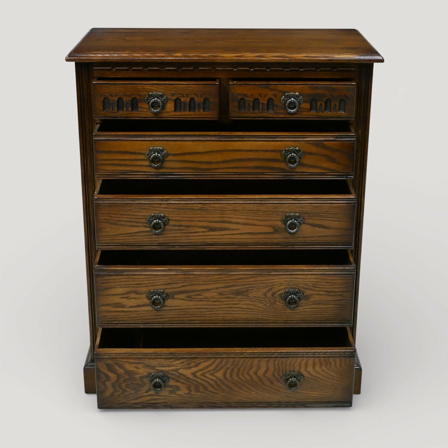Old Charm Chest Of Drawers 4 Long 2 Short Light Oak Finish FREE UK Delivery*