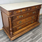 Chest of Drawers Antique French Style Marble Top Oak Carved Cabinet LOT 4808