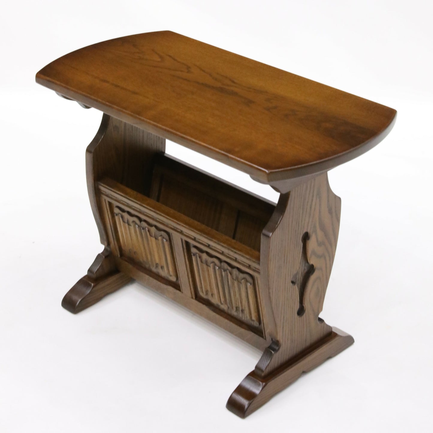 Old Charm Magazine Rack With Coffee Table Top In Light Oak FREE* UK Delivery. SBR9407/2607D