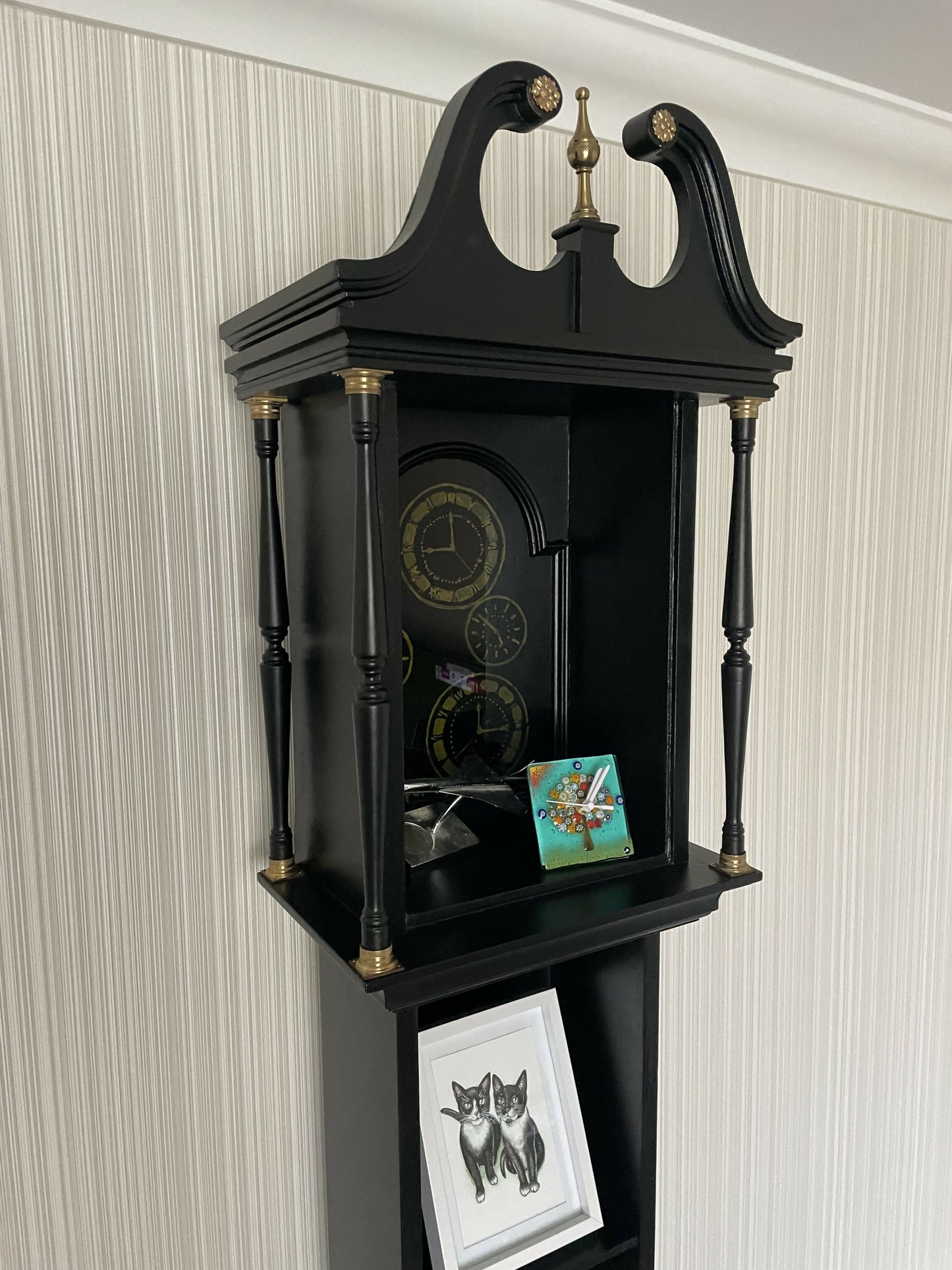 Re-purposed Tall Clock into a Bespoke Decorative Display unit