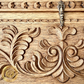 Antique Oak Carved Writing Desk Bureau Ornate