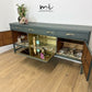 PAINTED TO ORDER Refinished Vintage Large Nathan Sideboard Drinks Cabinet In Deep Dusky Olive Green