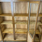 Bookcase Vintage French Louis XIV Oak Glazed Display Cabinet Sideboard LOT 6524