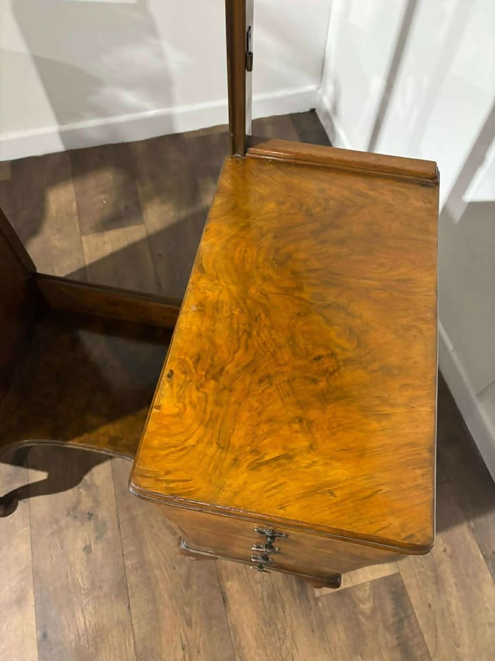 Vintage Burr Walnut Dressing Table