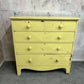 Vintage Early 20thC Rustic Painted Chest of 2 Over 3 Drawers Great Patina