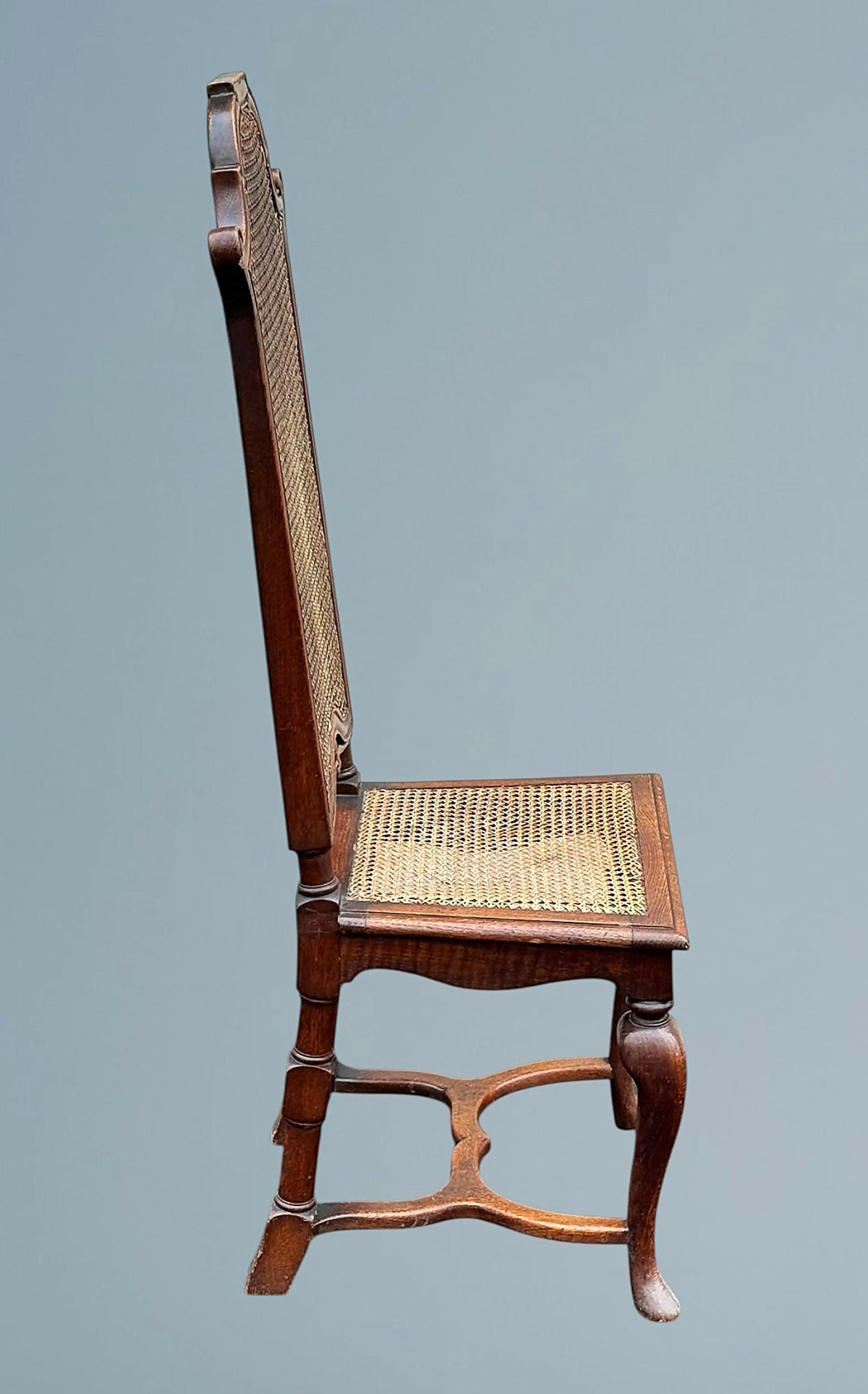Set Of Four Oak High Back Chairs