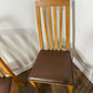 Set Of Six Modern High Back Oak Dining Chairs