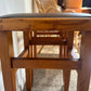 Mid century retro vintage stools wood vinyl brown