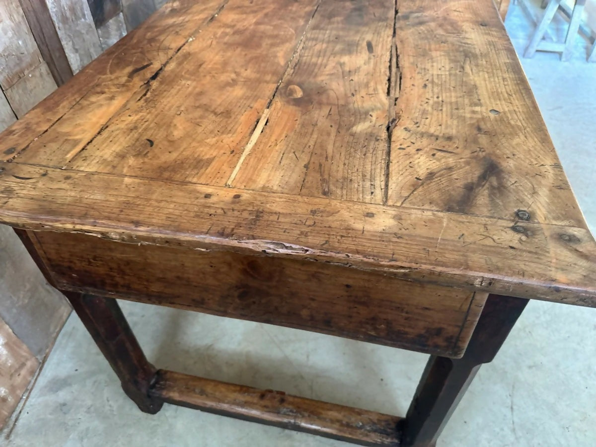 Antique French Fruitwood Refectory Farmhouse Dining Table, c1820. L201