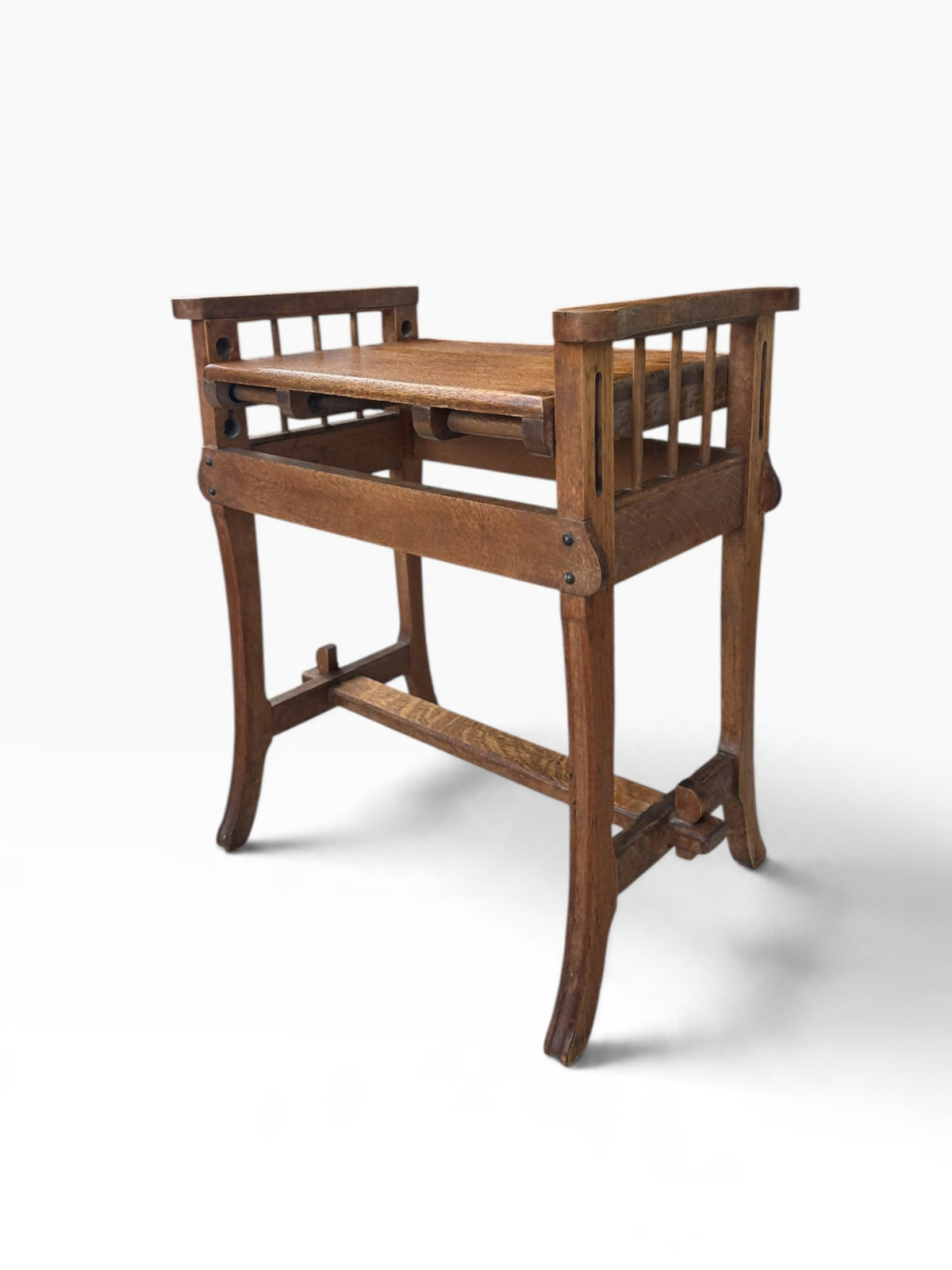 Arts and Crafts period adjustable stool