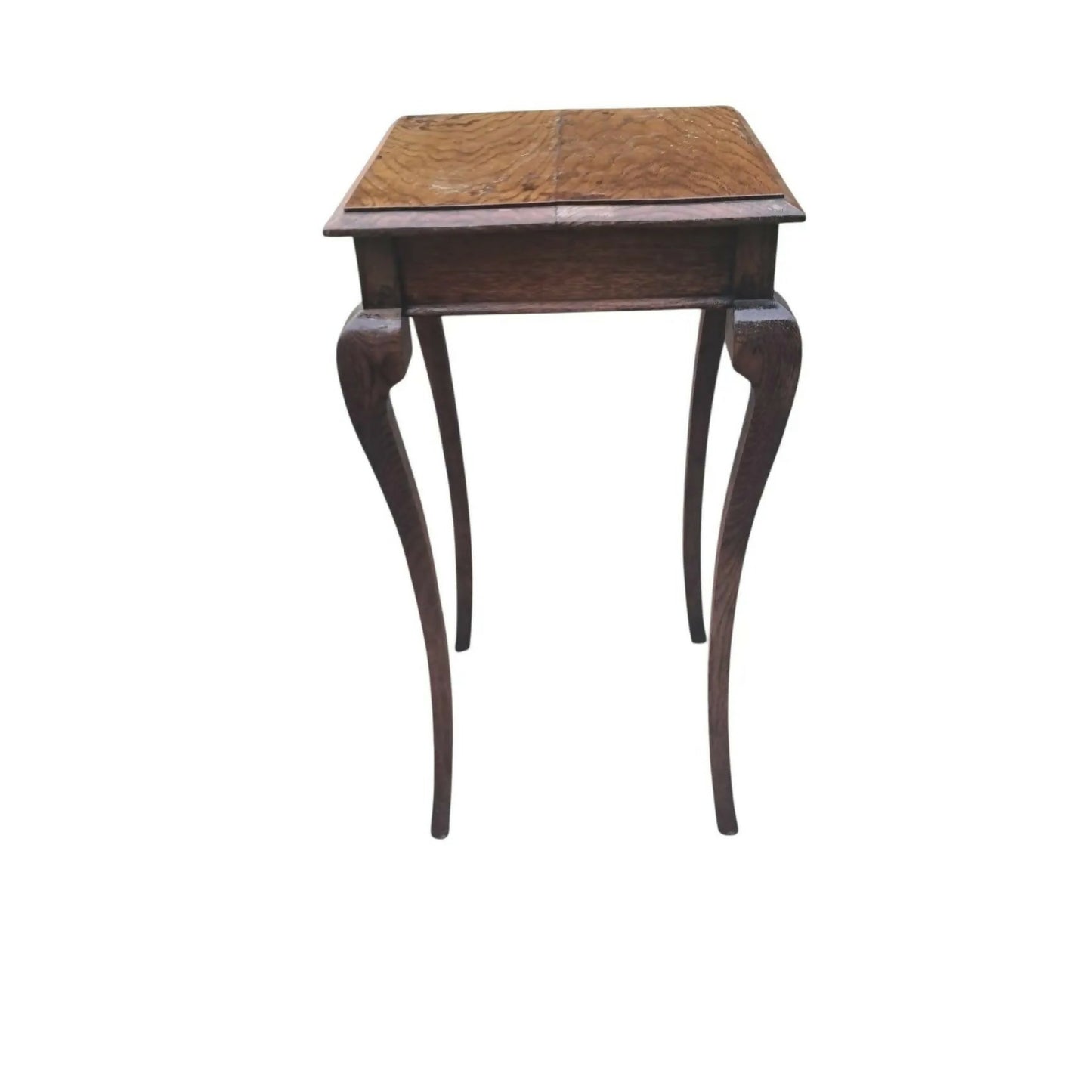 Antique Oak French tall side table