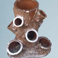 19th Century Antique Tree Trunk Strawberry Planter