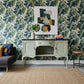 Antique Sage Green Greyish Sideboard: Bow-Fronted Cabinet with Brass Rail
