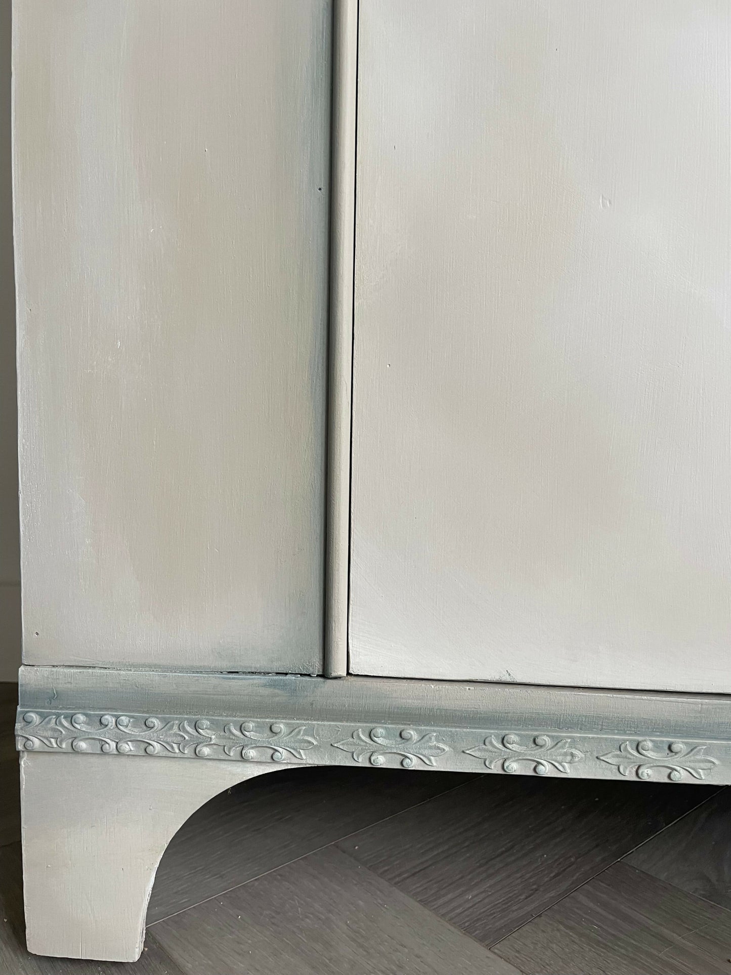 Single vintage wardrobe, hand painted neutral colours