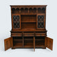 Old Charm Oak Gothic Dresser In Tudor Brown Sideboard Display FREE UK Delivery