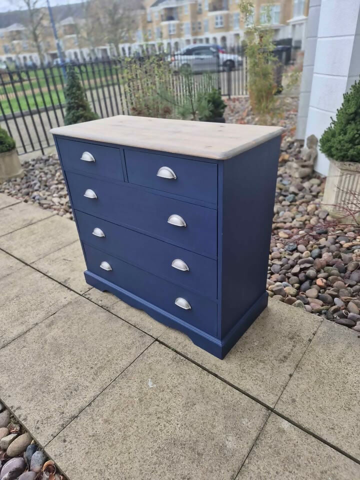 Stunning large navy chest of drawers