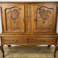 Cabinet Vintage French Louis XIV Style Oak Sideboard Carved Cupboard LOT 6266