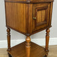 Bedside Table Antique French Style Marble Top Walnut Cabinet Nightstand LOT 6242