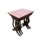 Vintage Regency style Walnut and Oak Lyle nest of tables