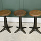 3 Antique Singer Sewing Machinists Stools - Cast Iron - Adjustable Height