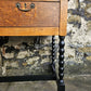 Vintage Oak Chest Of Drawers Two Drawer Cabinet Lovely Detailing Ebonised In Black