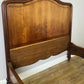 Bed Antique French Style Double Bed Frame Walnut Carved Headboard LOT 6407
