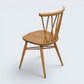 Set of 6 Vintage Ercol Candlestick Dining Chairs Blonde Elm Mid Century Retro